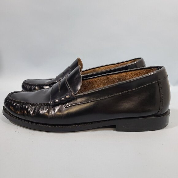 Bass Walton Black Penny Loafers Men\'s Leather Dress Shoes 11M 2005